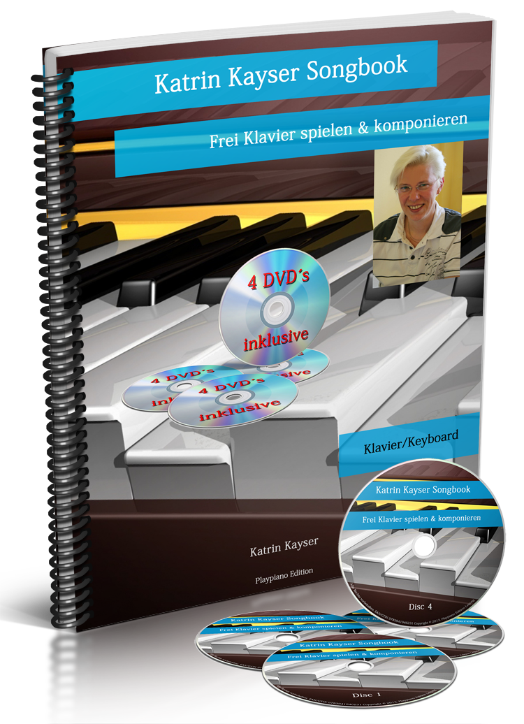 Katrin Kayser Songbook - frei Klavier spielen & komponieren - Ringbuch inkl. 4 DVDs